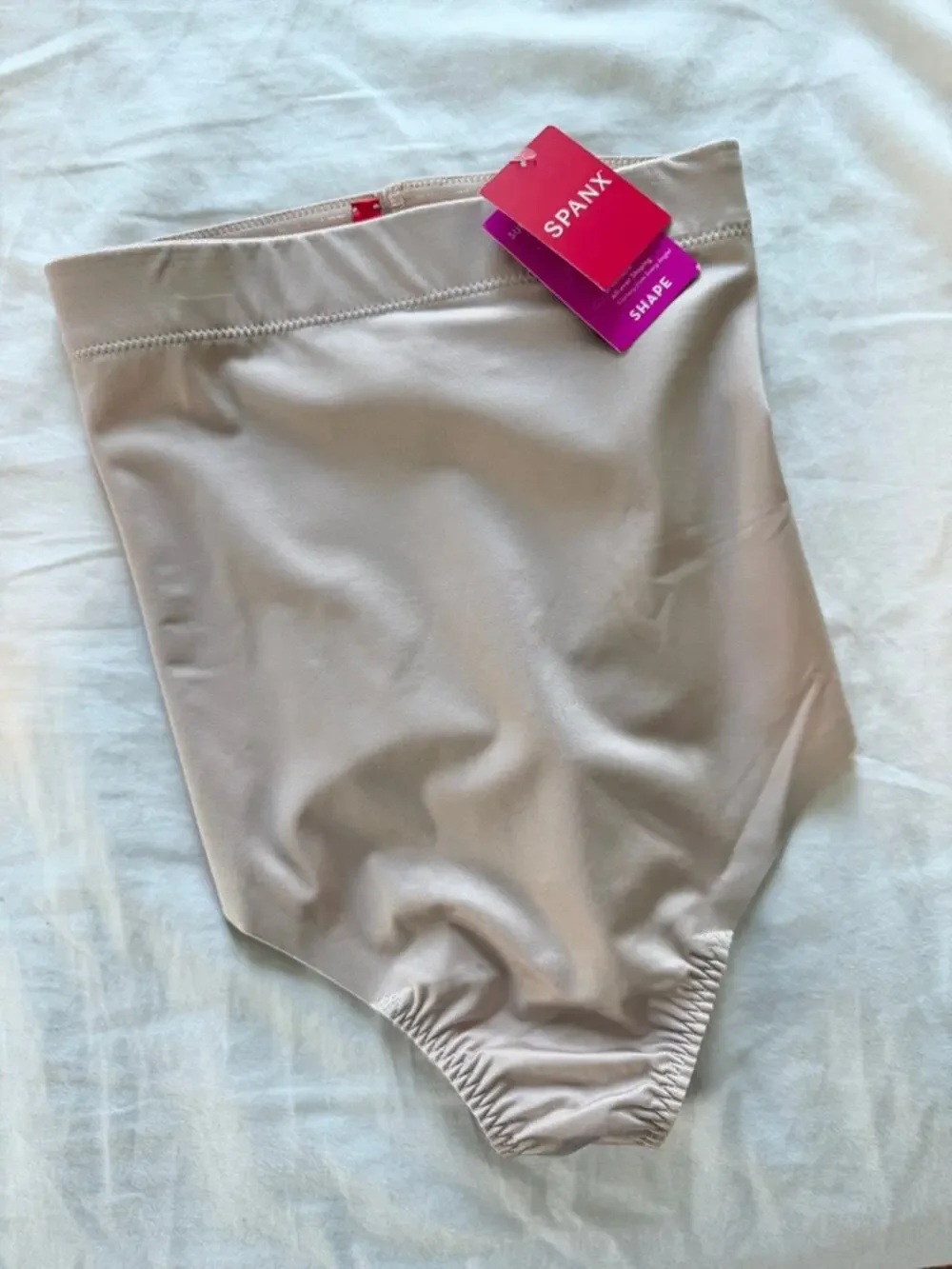 Spanx Suit Your Fancy High-Waisted Thong NWT XS Champagne Beige